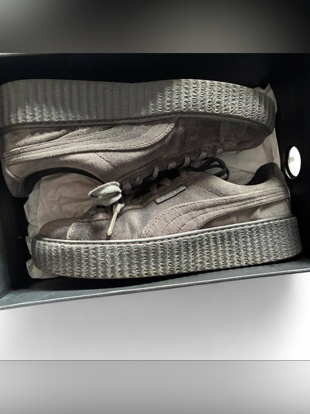 Rihanna X Puma Gray Platform Sneakers - casual but luxury, comes with dust bag